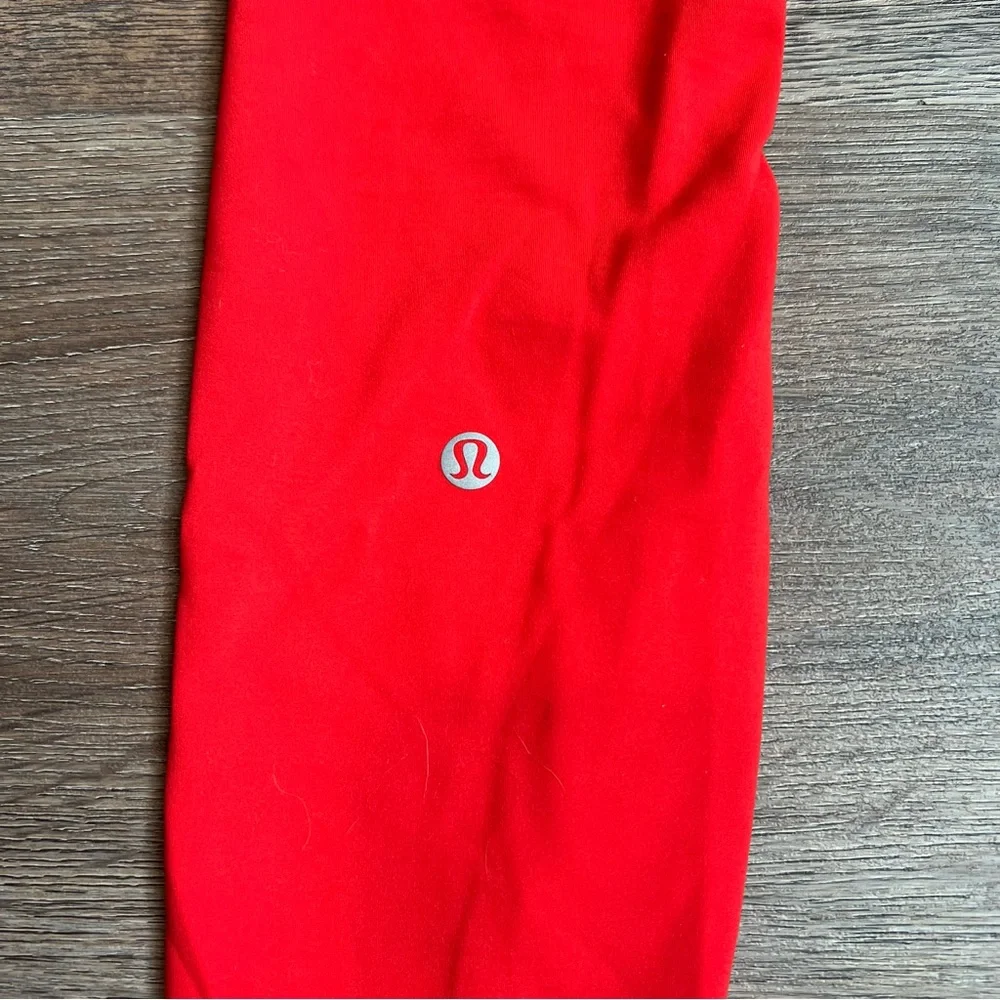 Lululemon Wunder Train High Rise Crop 23” Hot Heat Red Size 4 - Picture 5 of 8